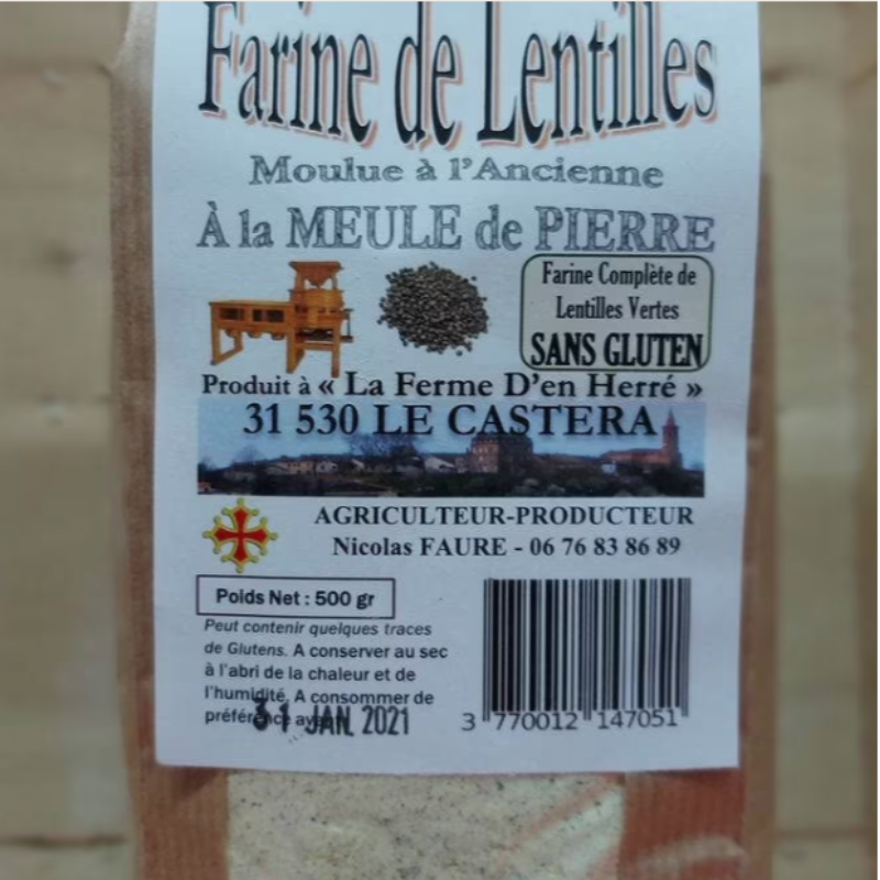 Farine de LENTILLES Bio - 500g Main Image